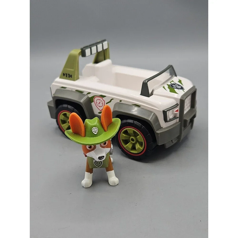 Paw Patrol Tracker with Jungle Cruiser Jeep Vehicle Figure Lot